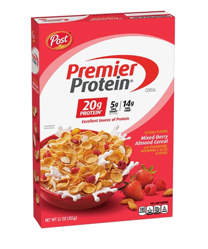 PREMIER PROTEIN | Protein Cereal | Mixed Berry Almond | 11OZ
